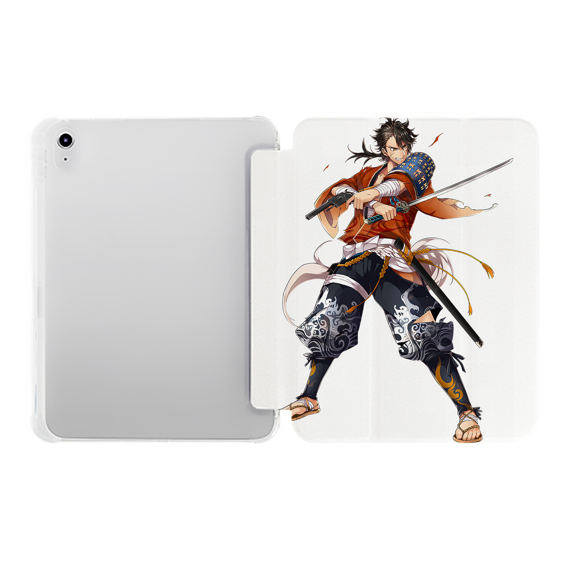 （画像用） 刀剣乱舞 Touken Ranbu IPad ケース ペン収納付き 三つ折りスタンド PUレザー×シリコン 対応機種9.5/10.5/10.9インチ